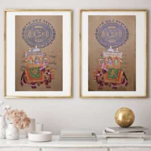 Set of king on elephant